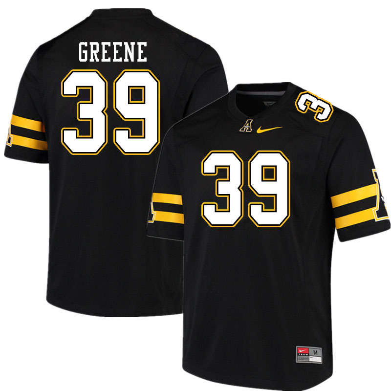 Men #39 Jackson Greene Appalachian State Mountaineers College Football Jerseys Sale-Black